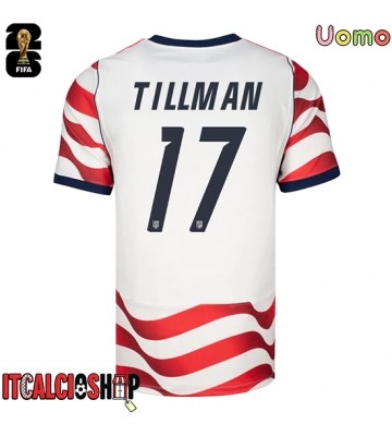 Stati Uniti Malik Tillman #17 Prima Maglia Mondiali 2026 Manica Corta